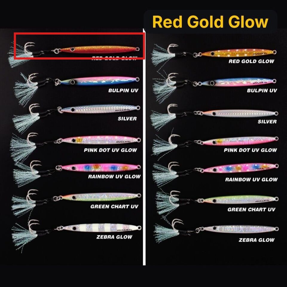 Ryuji Slim Jet Jig 60gr Metal Yem Red Gold Glow