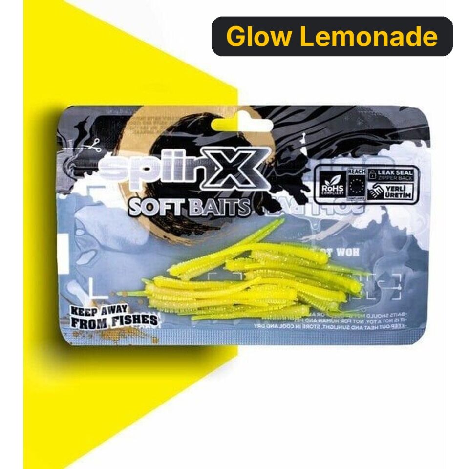 Spiinx Sandworm 6cm 18P Silikon Yem Glow Lemonade