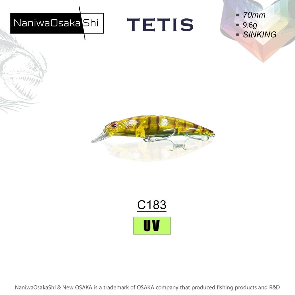 NaniwaOsakaShi Tetis 70MM 9.6G Sınkıng Sahte Balık