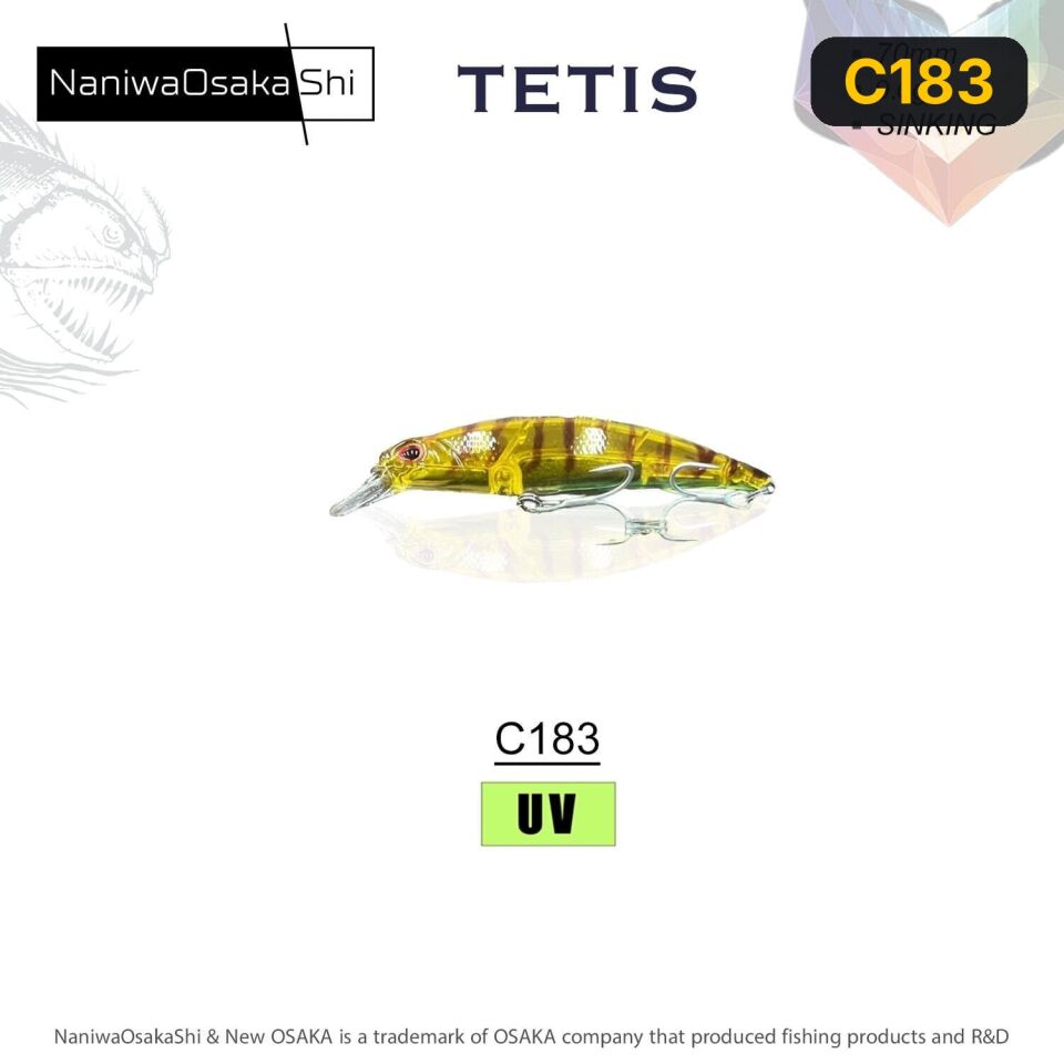 NaniwaOsakaShi Tetis 70MM 9.6G Sınkıng Sahte Balık C183