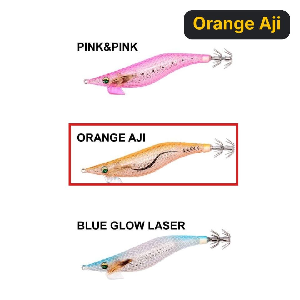 Daiwa Emeraldas Shine LC Laser Impact 2.5'' 12 GR Kalamar Zokası Orange Aji