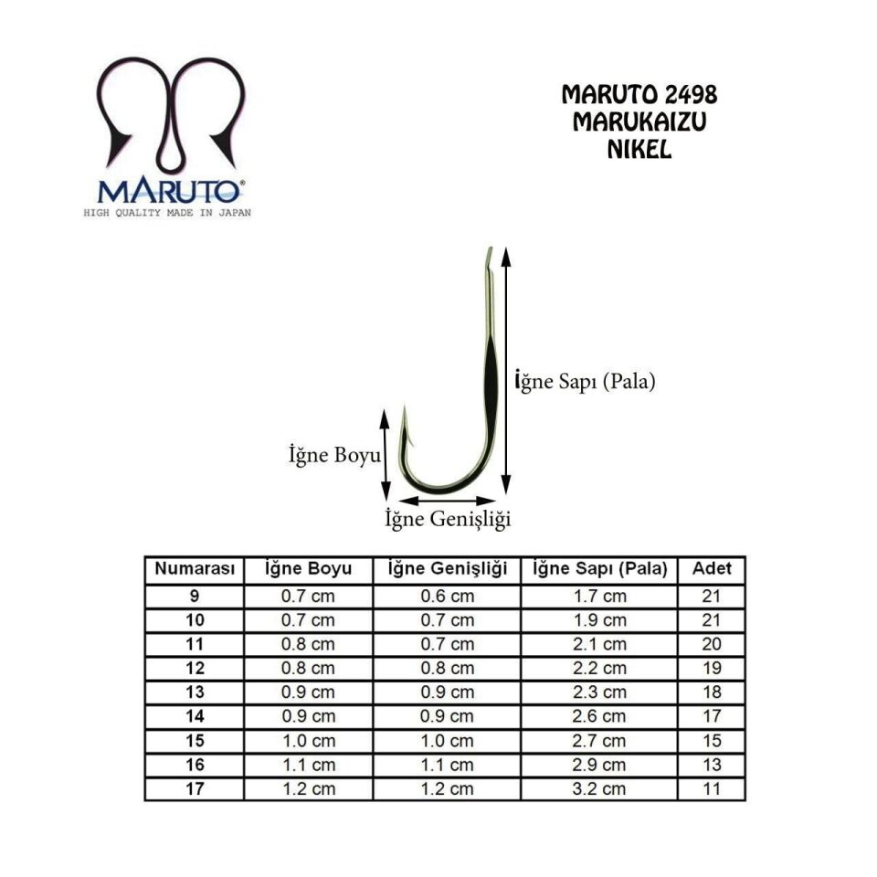 Maruto 2498 Nikel Olta İğnesi 12