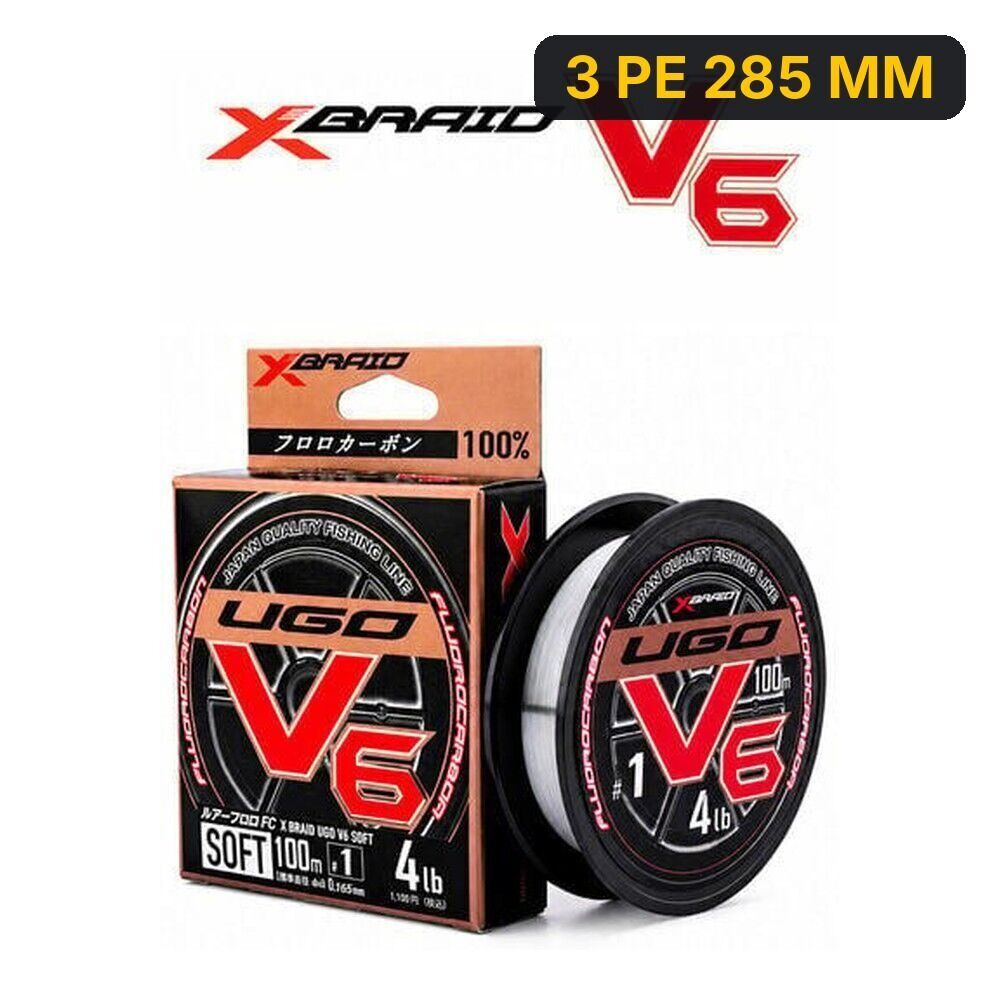 Ygk X060 F-Ugo V6 Soft FC 100m Fluorocarbon Misina 3 PE 285 MM