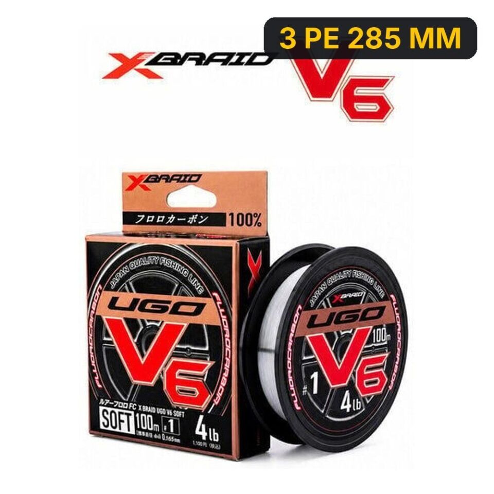 Ygk X060 F-Ugo V6 Soft FC 100m Fluorocarbon Misina 3 PE 285 MM