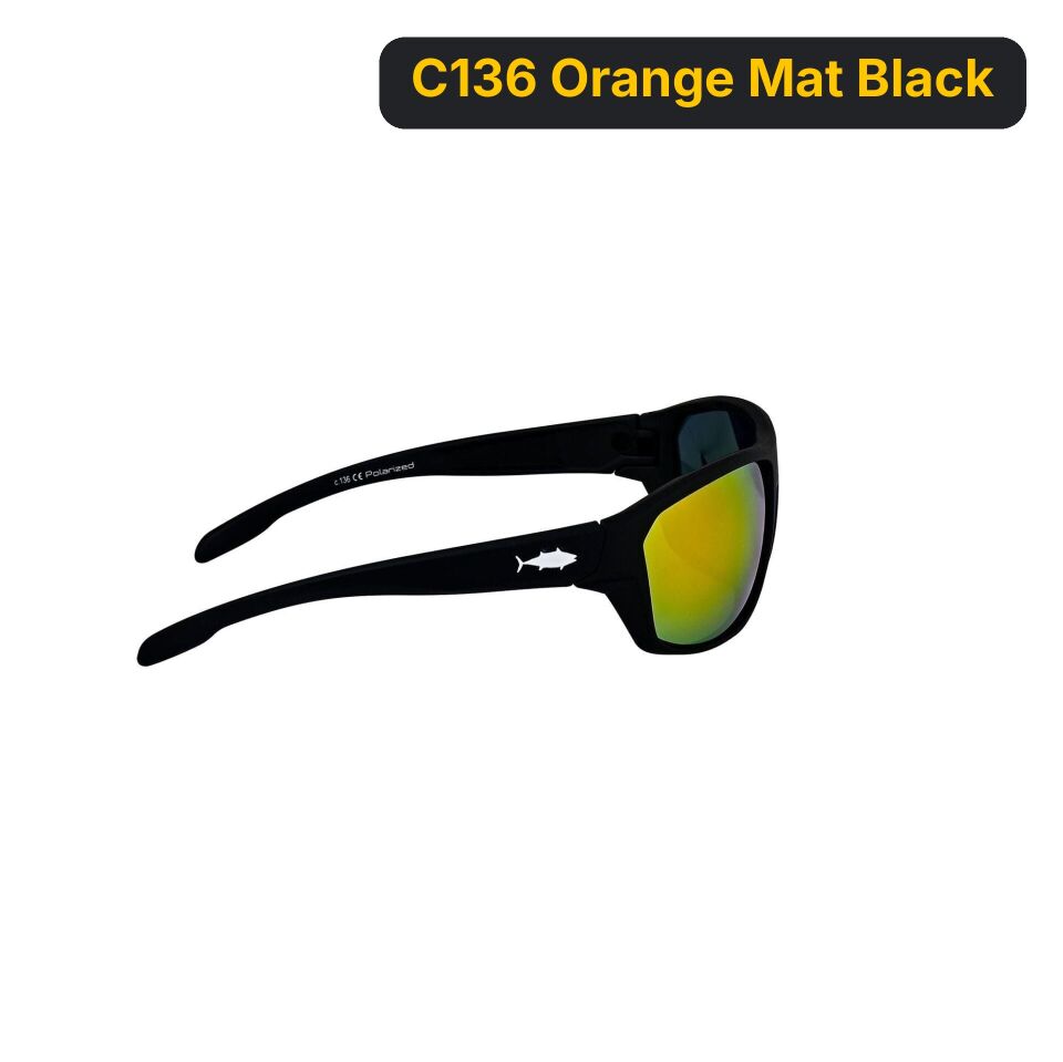 Fujin Pro Angler Polarize Güneş Gözlüğü C136 Orange Mat Black
