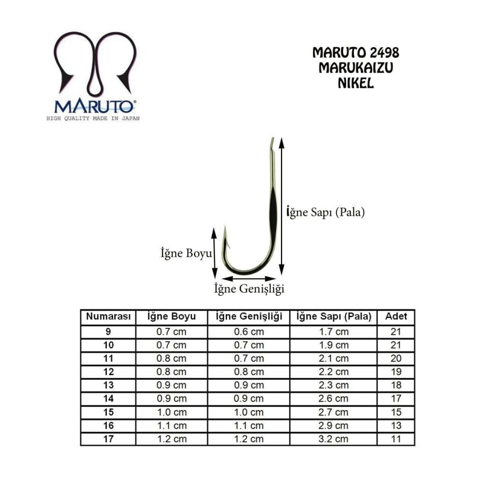 Maruto 2498 Nikel Olta İğnesi 16