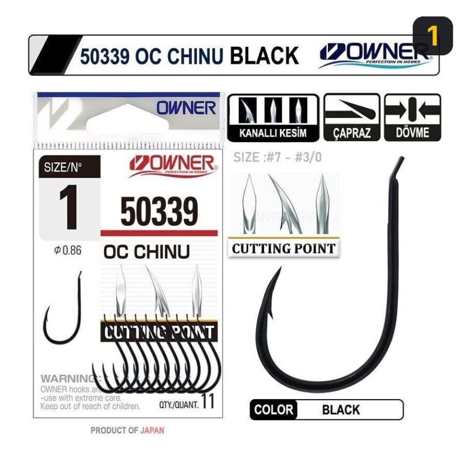 Owner 50339 Cut Chinu Black İğne 1