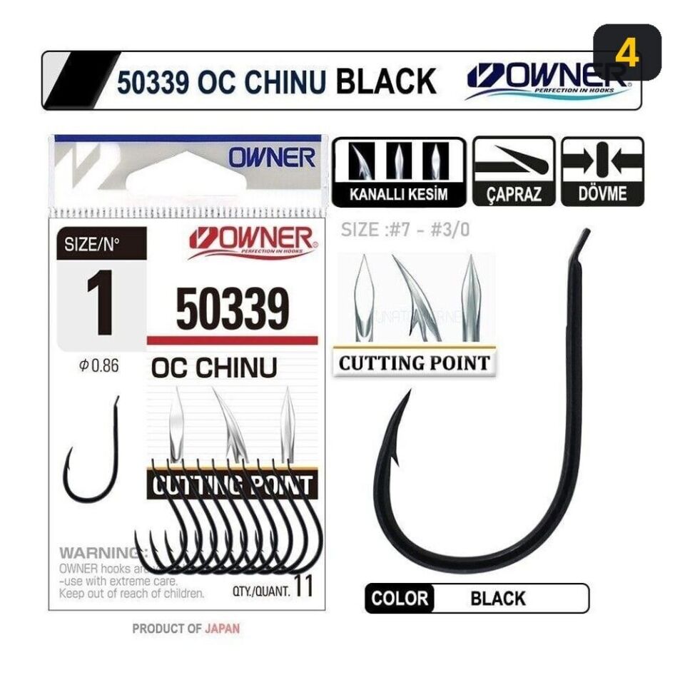 Owner 50339 Cut Chinu Black İğne 4