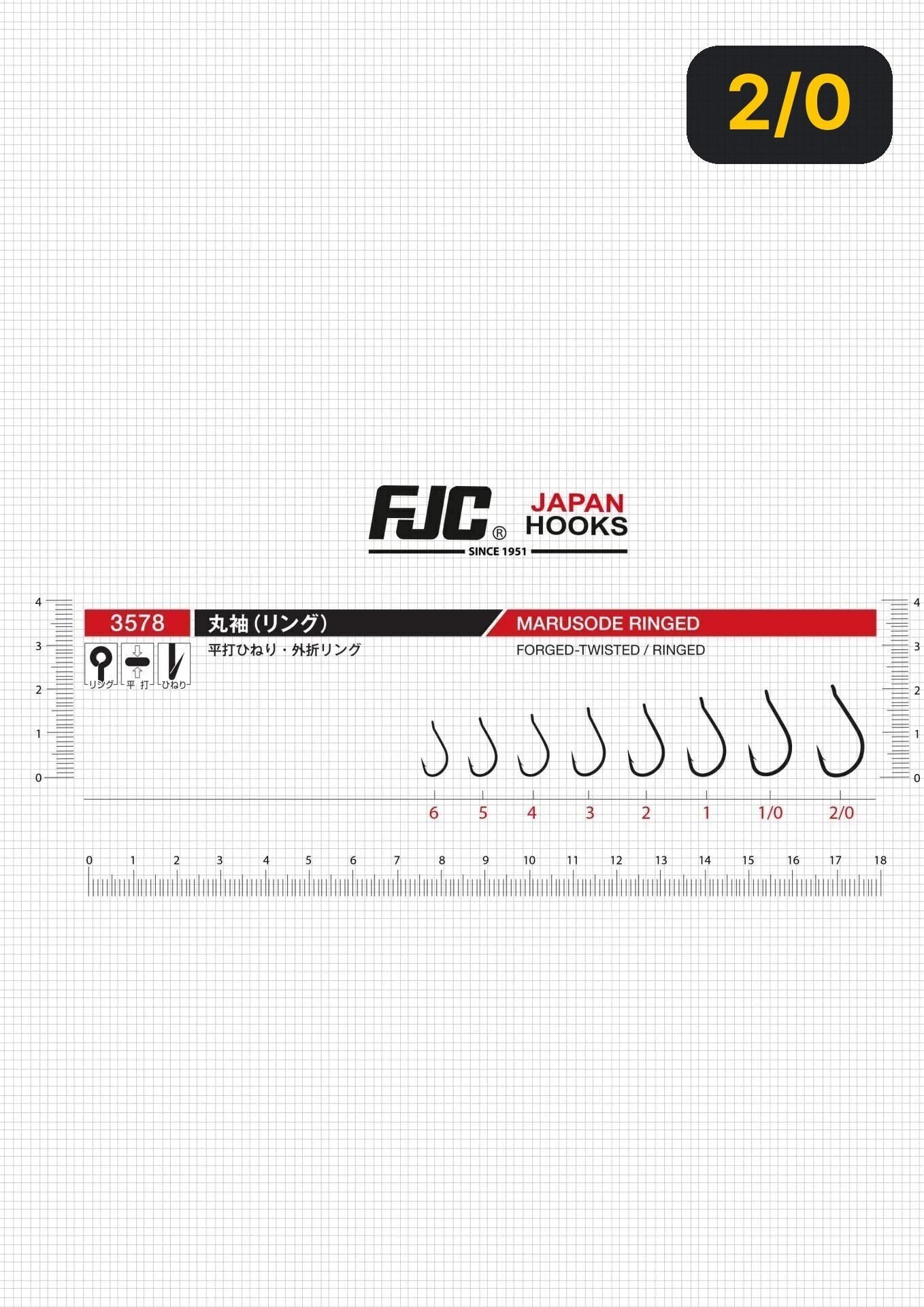 FJC 3578 Maru Sode Ringed Black Nikel Olta İğnesi 2/0