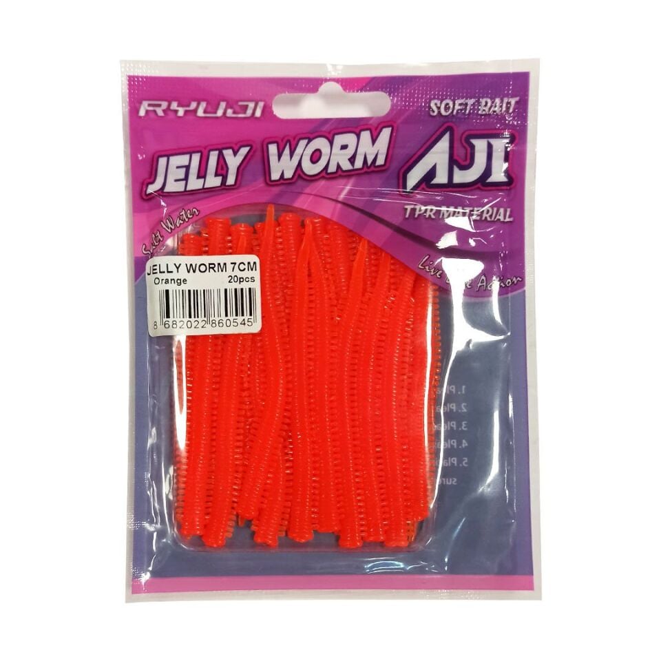 Ryuji Jelly Worm TPR 7.5cm Silikon Yem