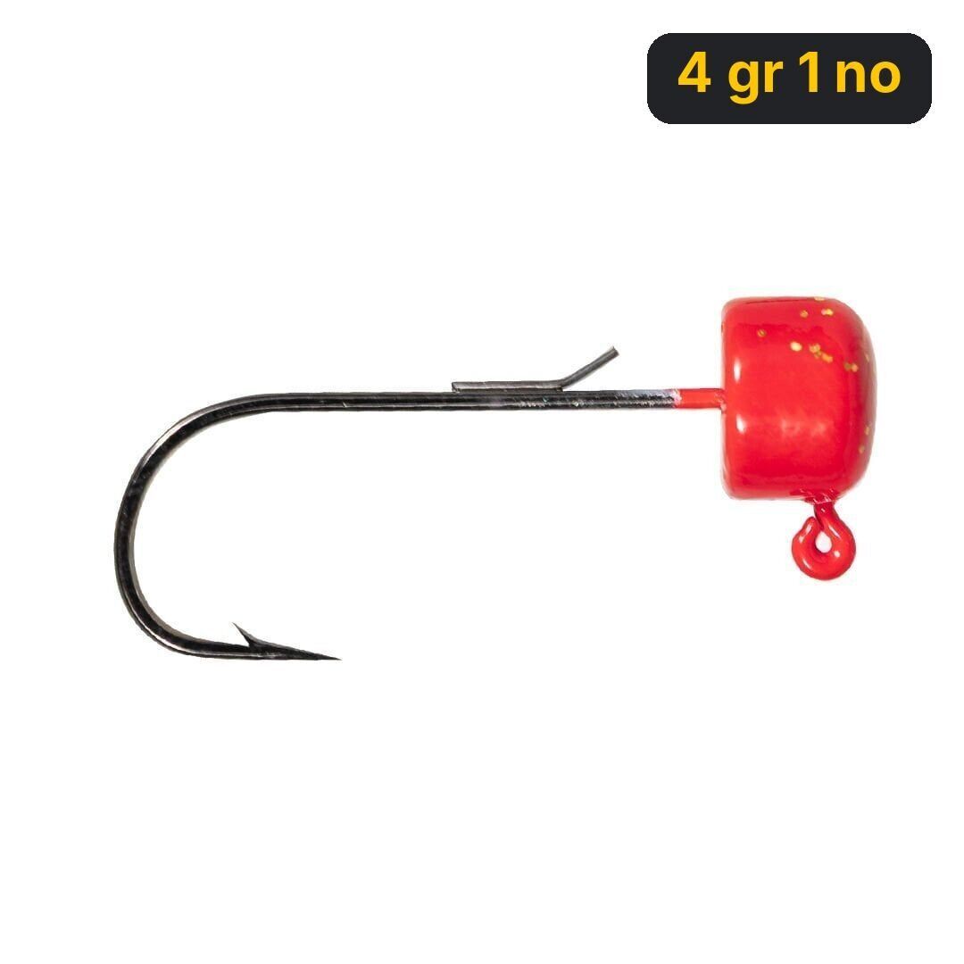 Ryuji Drop Jig Head Red UV ( 3 Adet) 4 gr 1 no