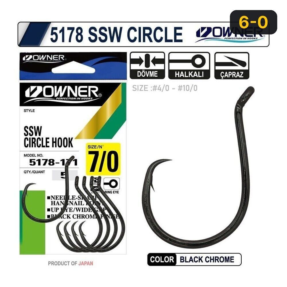 Owner 5178 Ssw Circle Tekli İğne 6-0