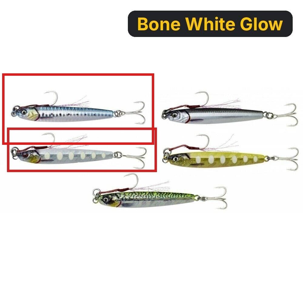 Savage gear 3D Jig Minnow 8 gr 5,4 cm Suni Yem Bone White Glow