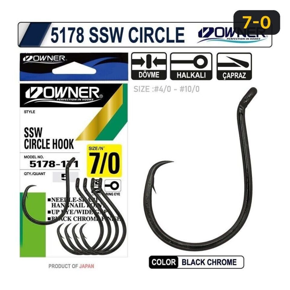 Owner 5178 Ssw Circle Tekli İğne 7-0