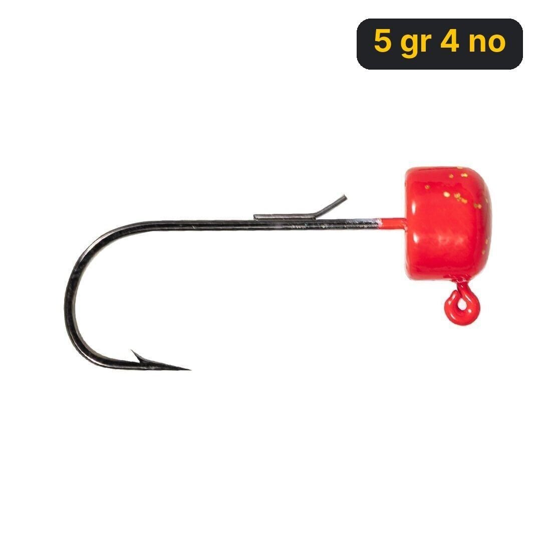 Ryuji Drop Jig Head Red UV ( 3 Adet) 5 gr 4 no