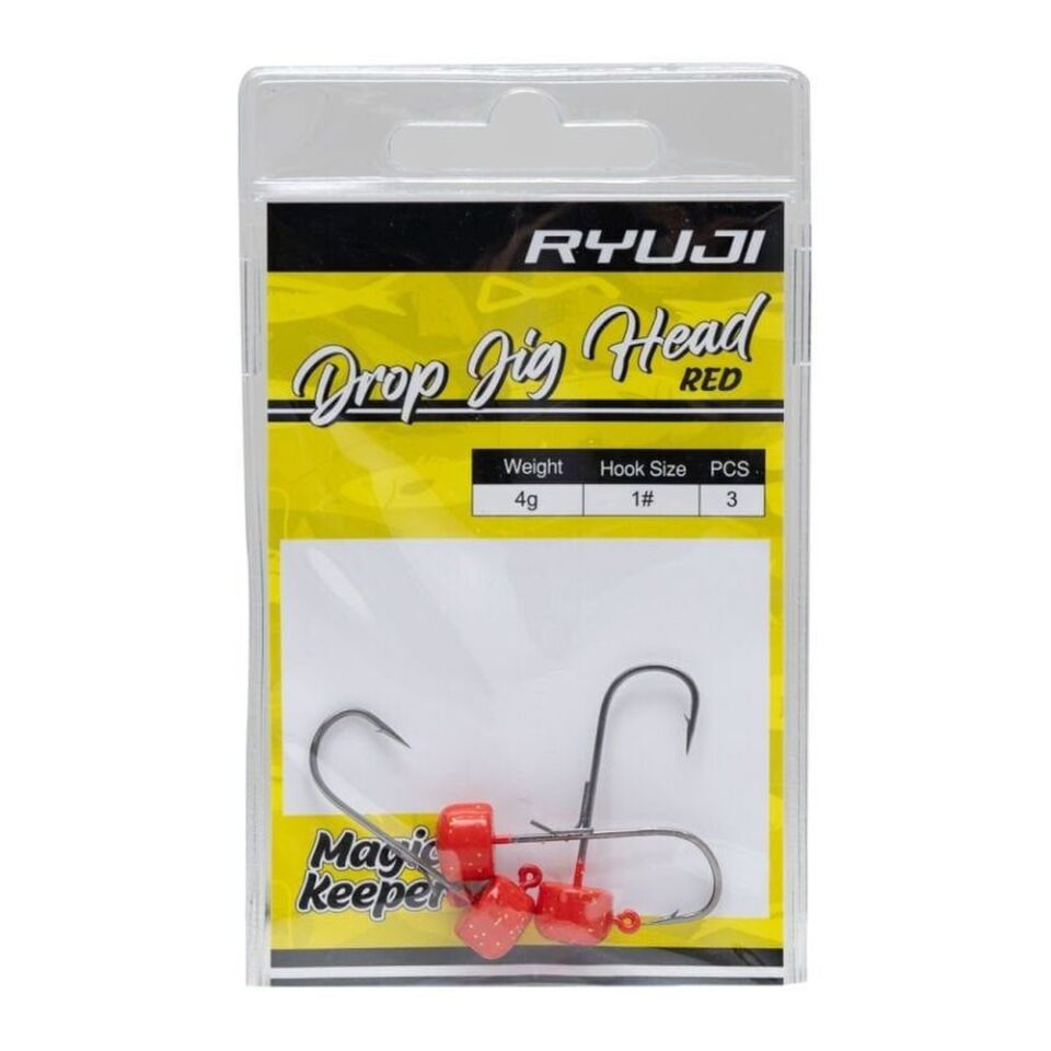 Ryuji Drop Jig Head Red UV ( 3 Adet) 5 gr 4 no