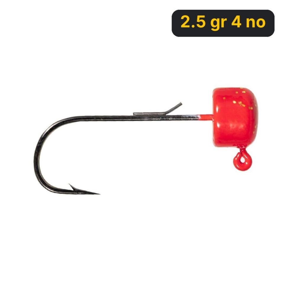 Ryuji Drop Jig Head Red UV ( 3 Adet) 2.5 gr 4 no