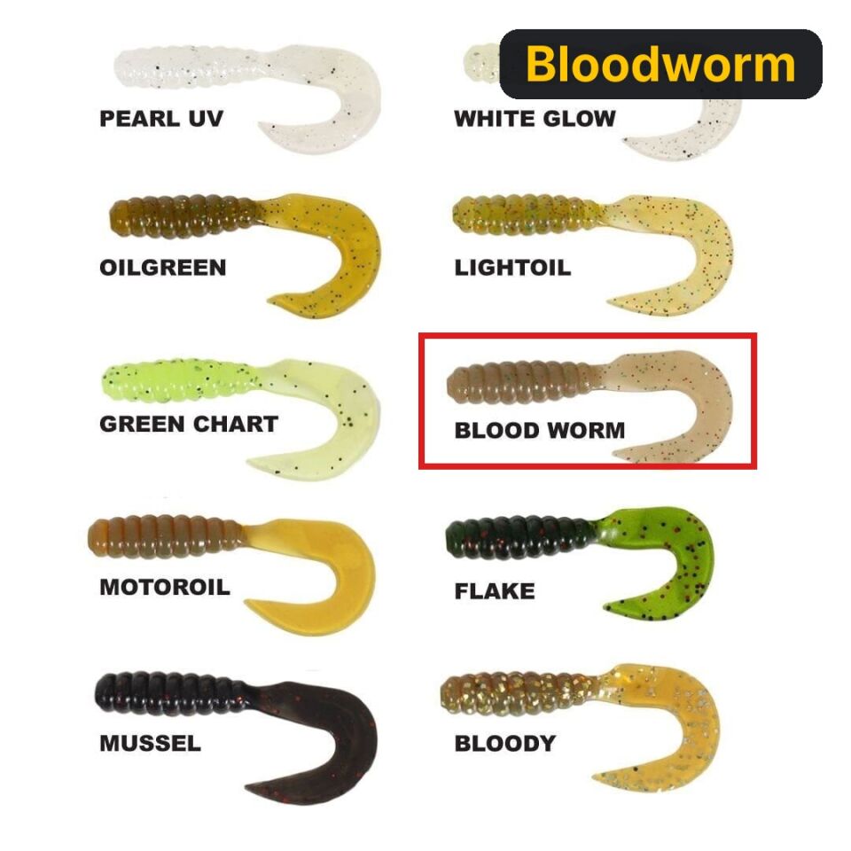Ryuji Swim Worm 5.5cm TPR Kokulu Silikon Bloodworm