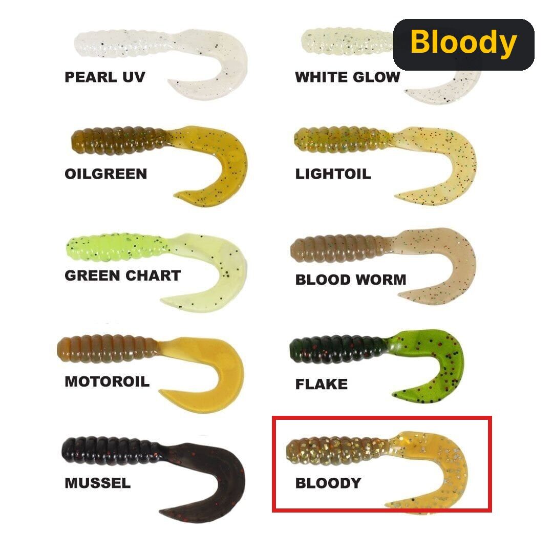 Ryuji Swim Worm 5.5cm TPR Kokulu Silikon Bloody