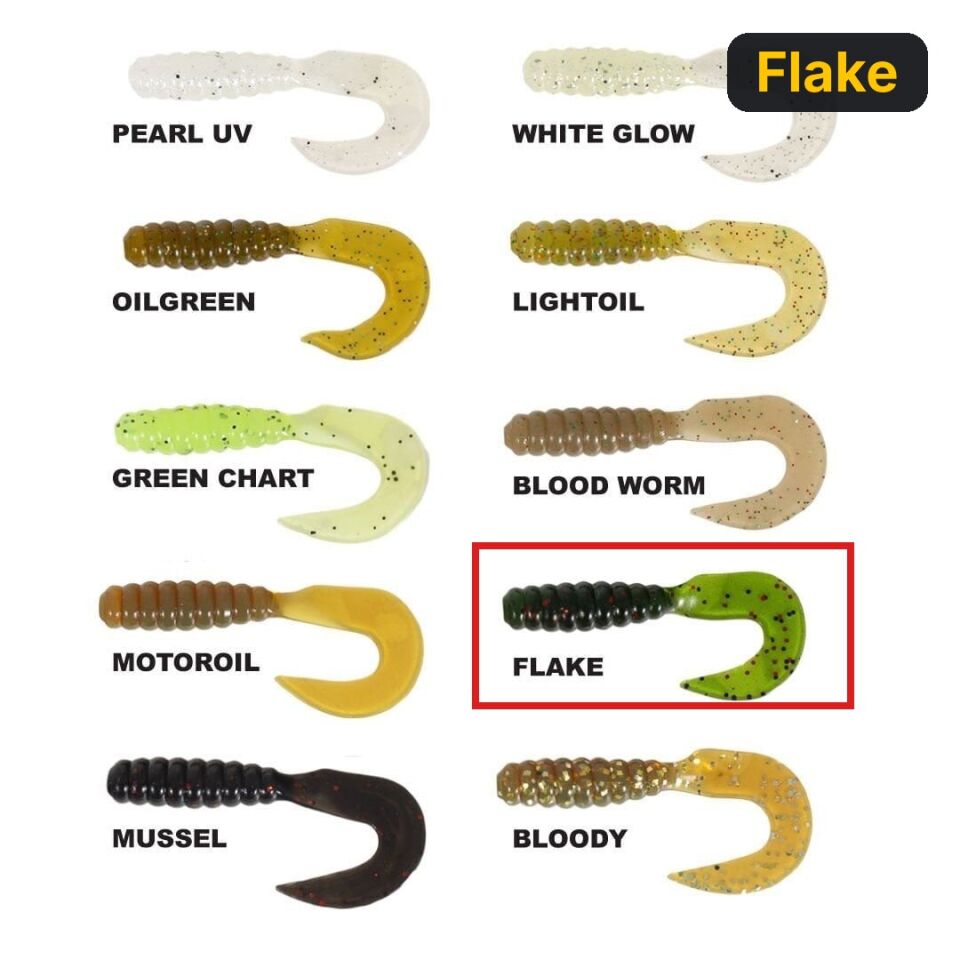 Ryuji Swim Worm 5.5cm TPR Kokulu Silikon Flake