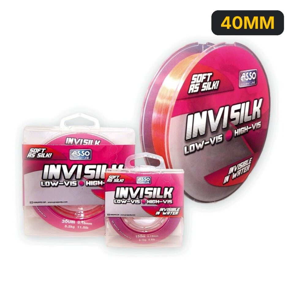 Asso Invisilk Surf Casting Fuşya 300 mt Misina 40MM