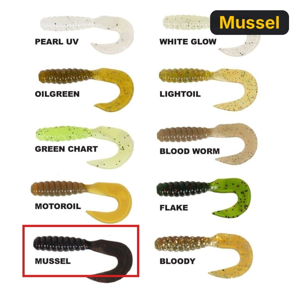 Ryuji Swim Worm 5.5cm TPR Kokulu Silikon Mussel