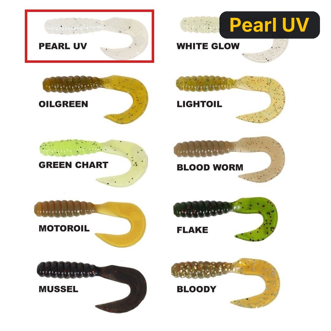 Ryuji Swim Worm 5.5cm TPR Kokulu Silikon Pearl UV