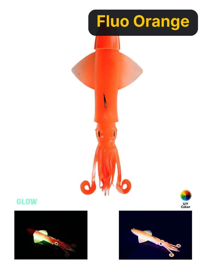 Fujin Calamax EVO 160gr Combo Squid Silikon Yem Fluo Orange