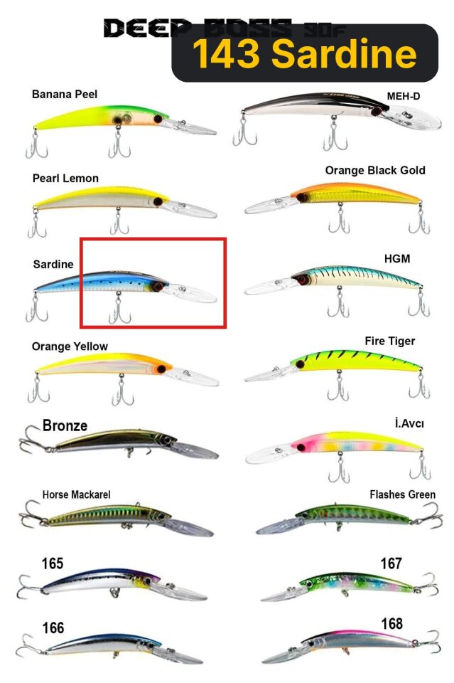 Fujin DeepBoss 90F 9.5gr Maket Balık 143 Sardine