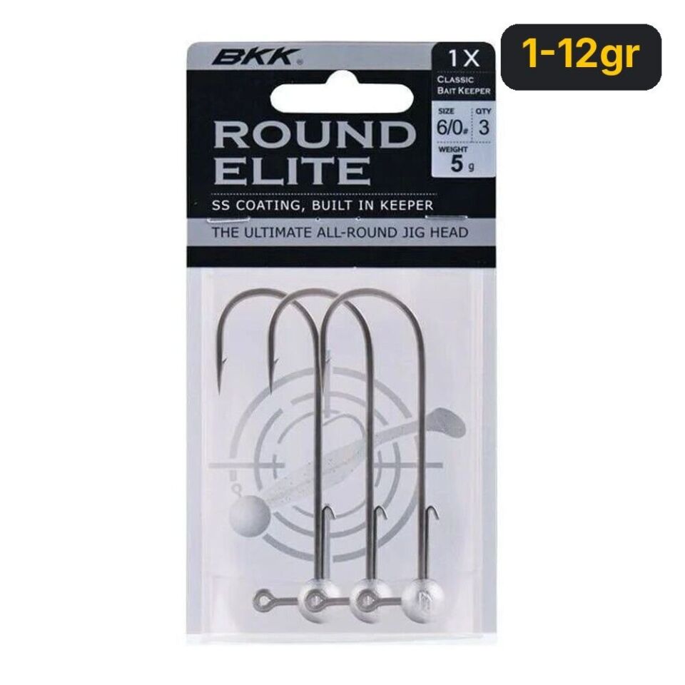 BKK Round Elite-Classic Bait Keeper Jighead 1-12gr
