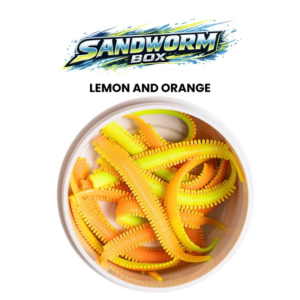 Pandora Sandworm Box 7cm Silikon Yem LEMON AND ORANGE