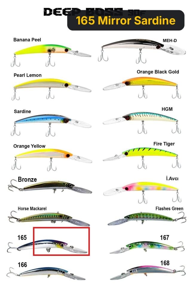 Fujin DeepBoss 90F 9.5gr Maket Balık 165 Mirror Sardine