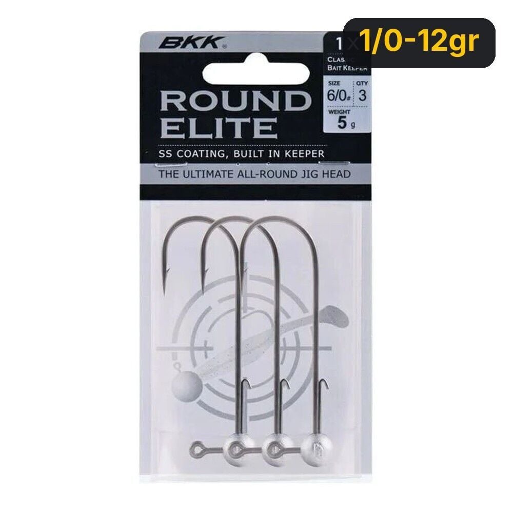 BKK Round Elite-Classic Bait Keeper Jighead 1/0-12gr