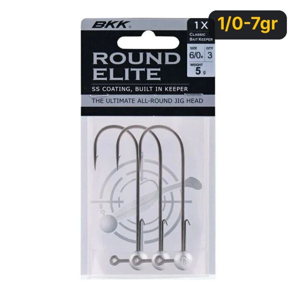 BKK Round Elite-Classic Bait Keeper Jighead 1/0-7gr