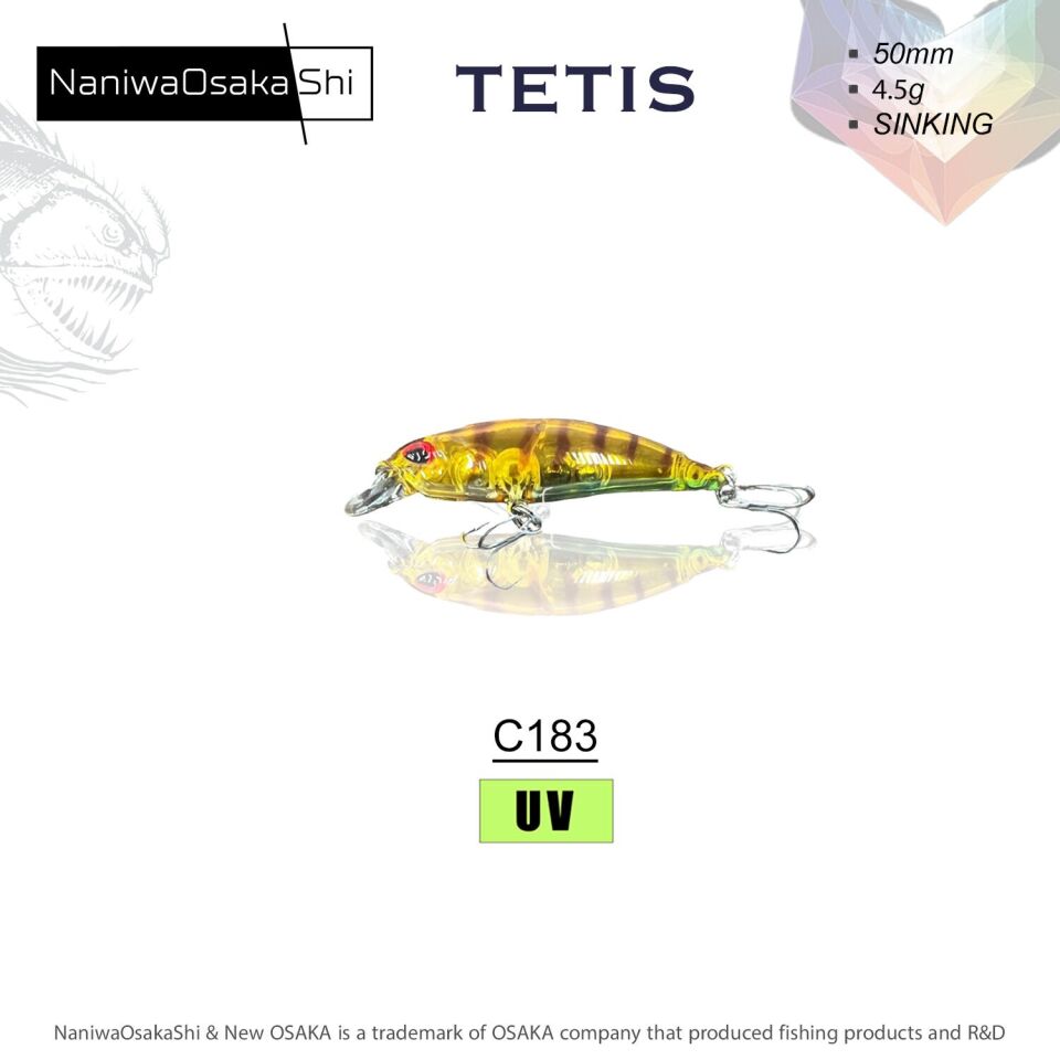 NaniwaOsakaShi Tetis 50MM 4.5G Sınkıng Sahte Balık