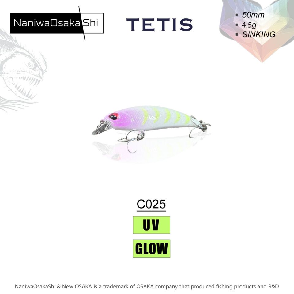 NaniwaOsakaShi Tetis 50MM 4.5G Sınkıng Sahte Balık