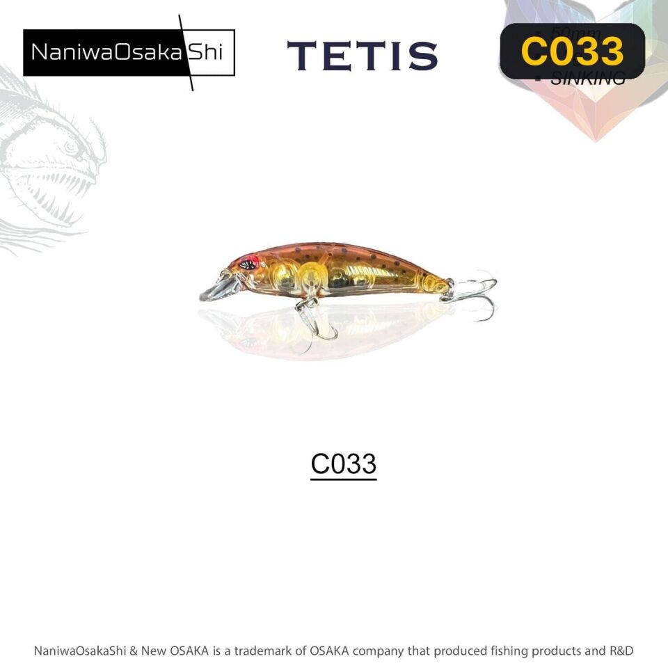 NaniwaOsakaShi Tetis 50MM 4.5G Sınkıng Sahte Balık