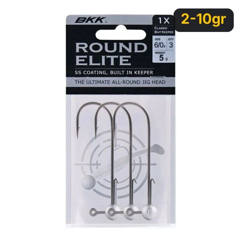 BKK Round Elite-Classic Bait Keeper Jighead 2-10gr