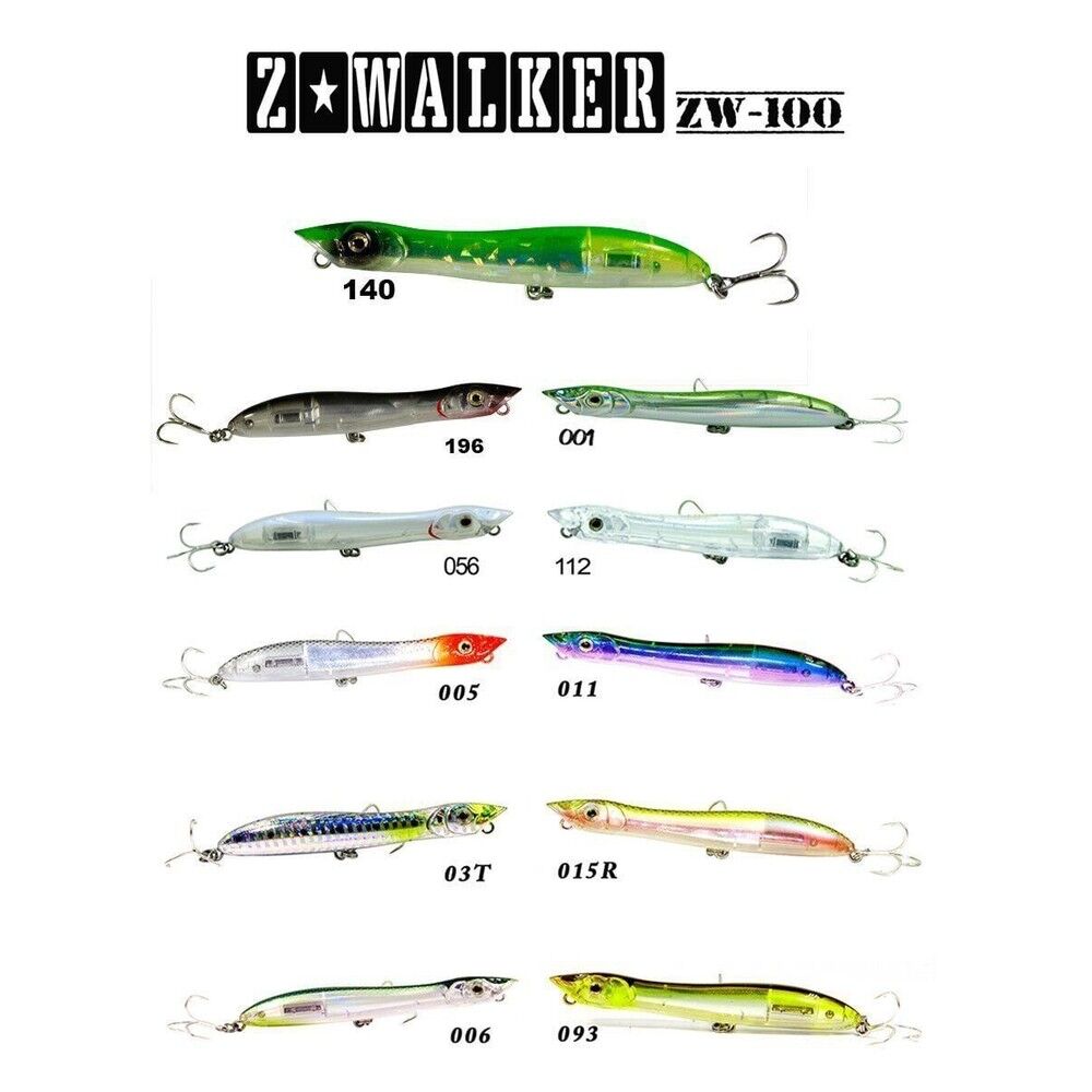 Fujin Z-Walker 100mm 11gr Su Üstü Maket Balık 056 White Flash