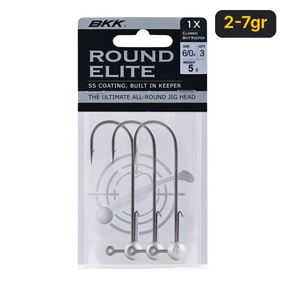BKK Round Elite-Classic Bait Keeper Jighead 2-7gr