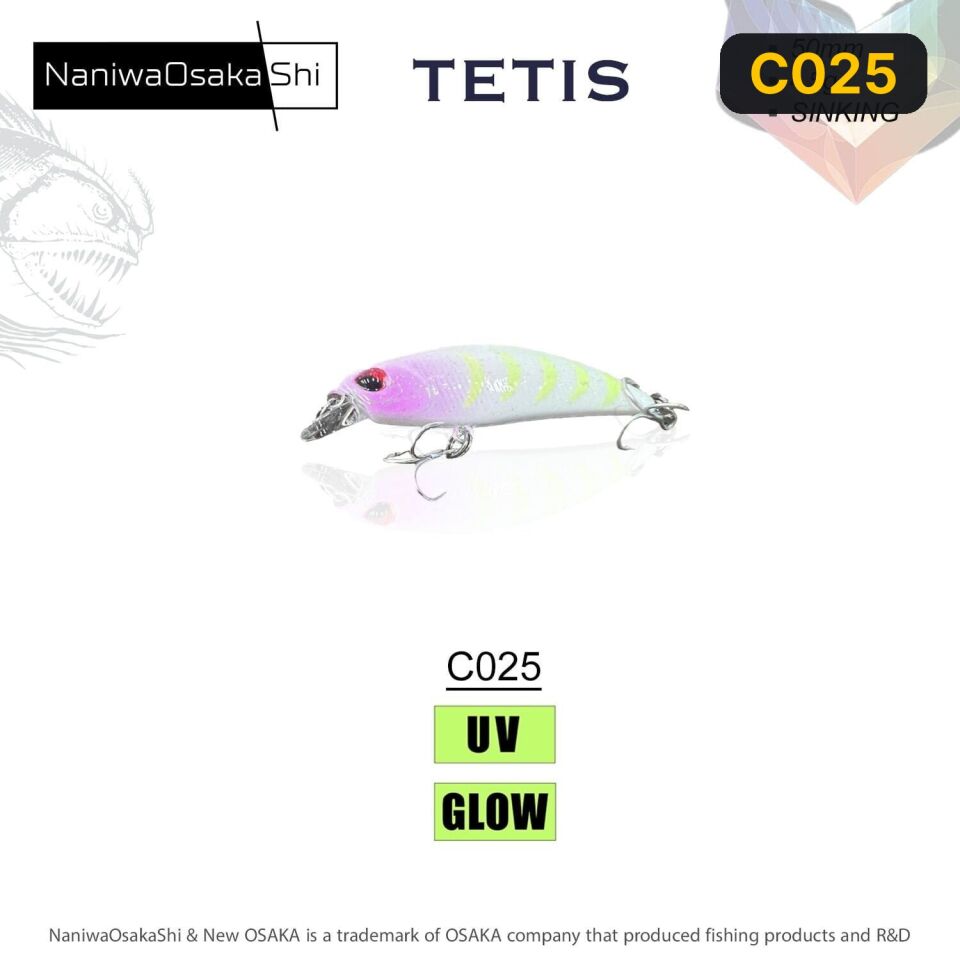 NaniwaOsakaShi Tetis 50MM 4.5G Sınkıng Sahte Balık C025