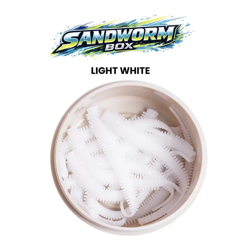 Pandora Sandworm Box 7cm Silikon Yem Light White