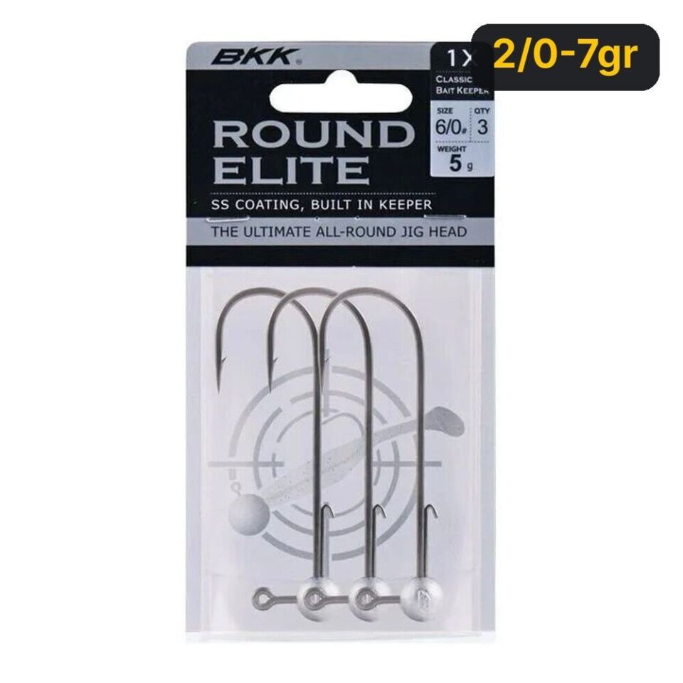 BKK Round Elite-Classic Bait Keeper Jighead 2/0-7gr