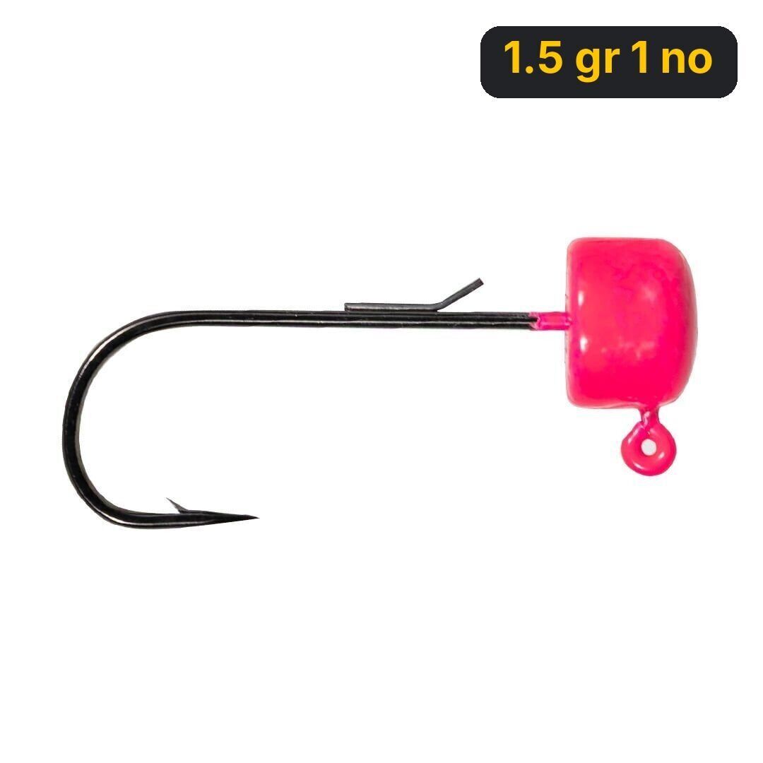 Ryuji Drop Jig Head Pink UV ( 3 Adet) 1.5 gr 1 no