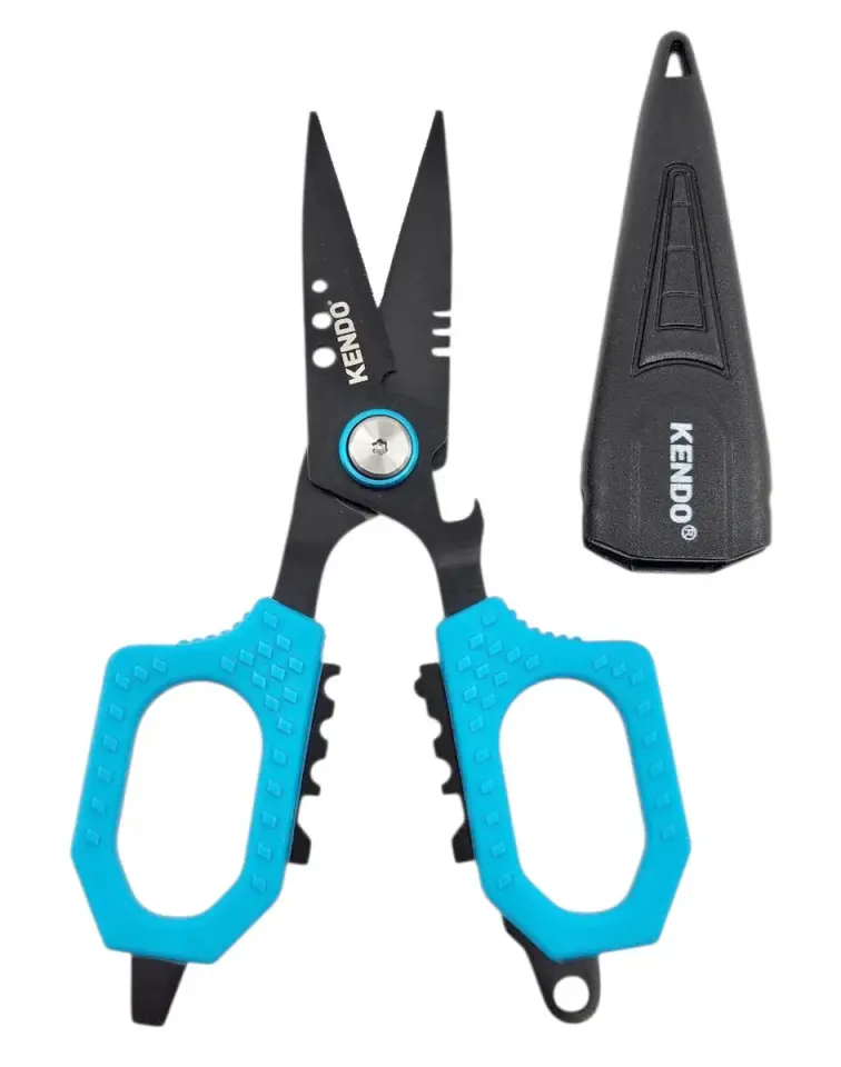 Kendo 4.7'' Multi-function Braid Scissors W/Sheath Makas