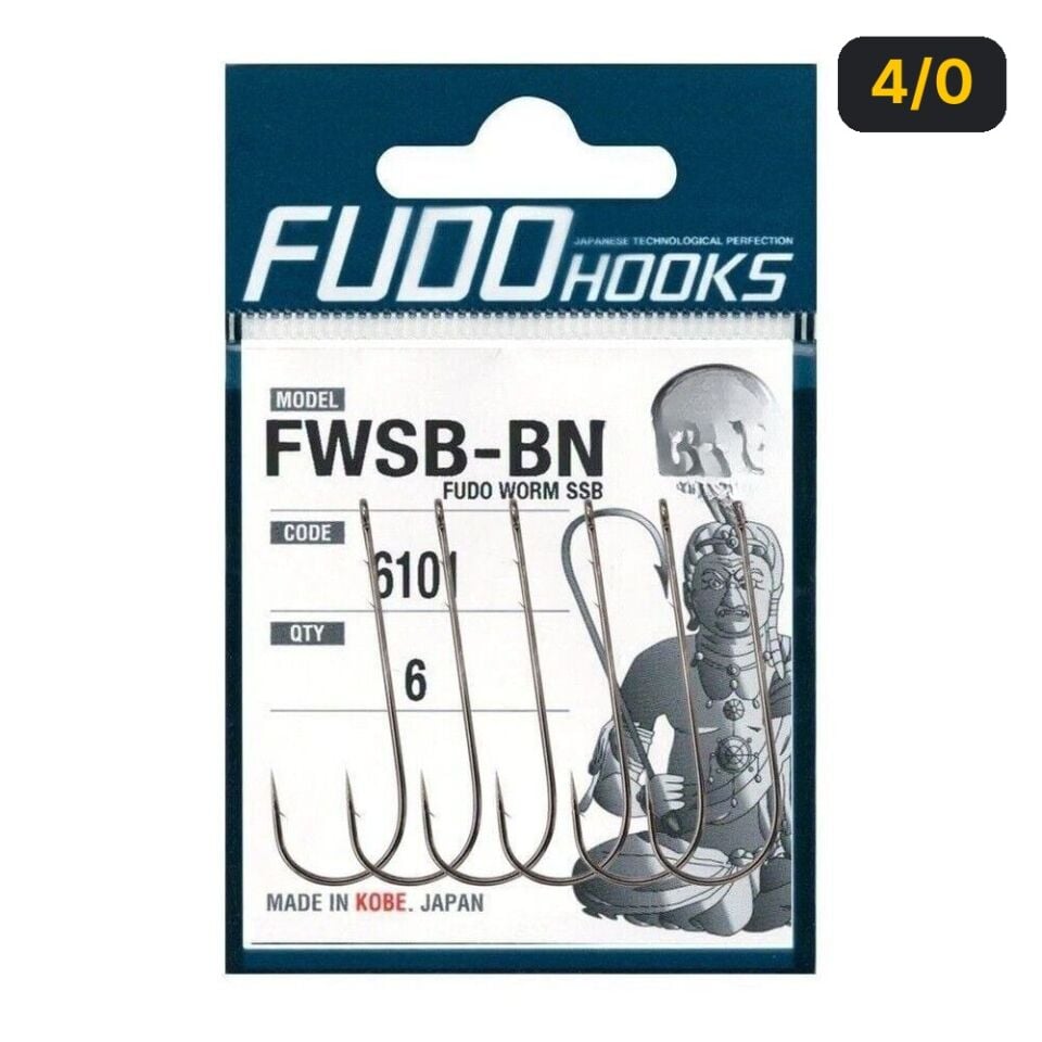 Fudo 6101 Worm SSB Black Nikel Uzun Tırnaklı İğne 4/0