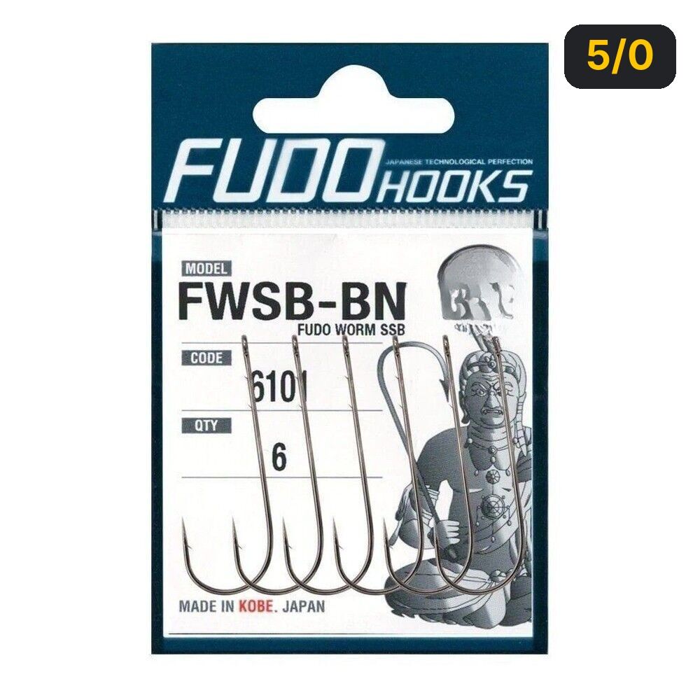 Fudo 6101 Worm SSB Black Nikel Uzun Tırnaklı İğne 5/0
