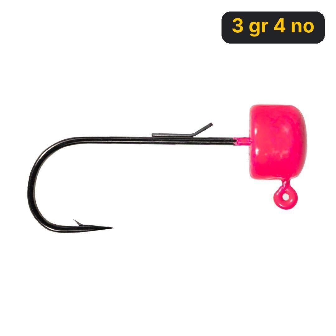 Ryuji Drop Jig Head Pink UV ( 3 Adet) 3 gr 4 no