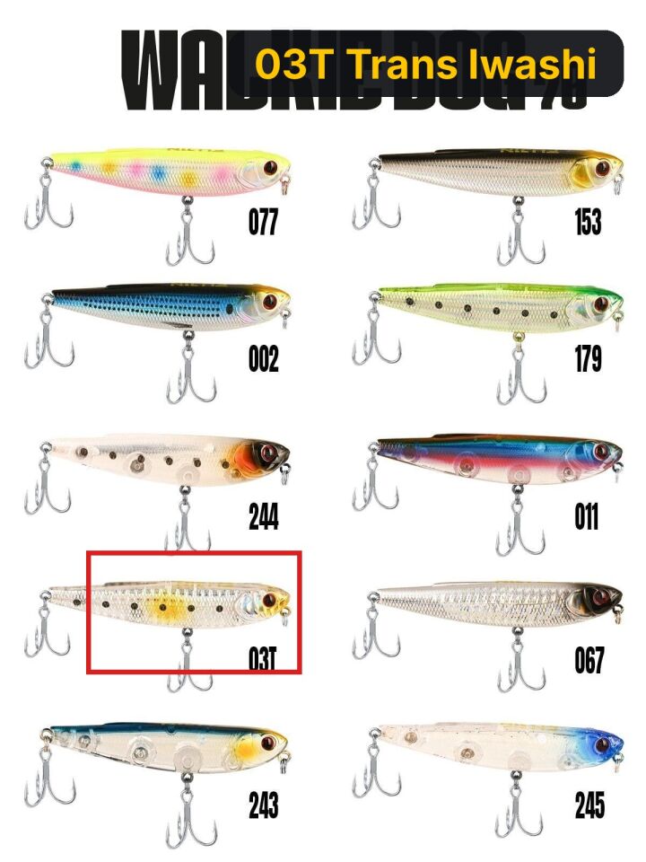 Fujin Walkie Dog 70mm 8.2gr Su Üstü Maket Balık 03T Trans Iwashi