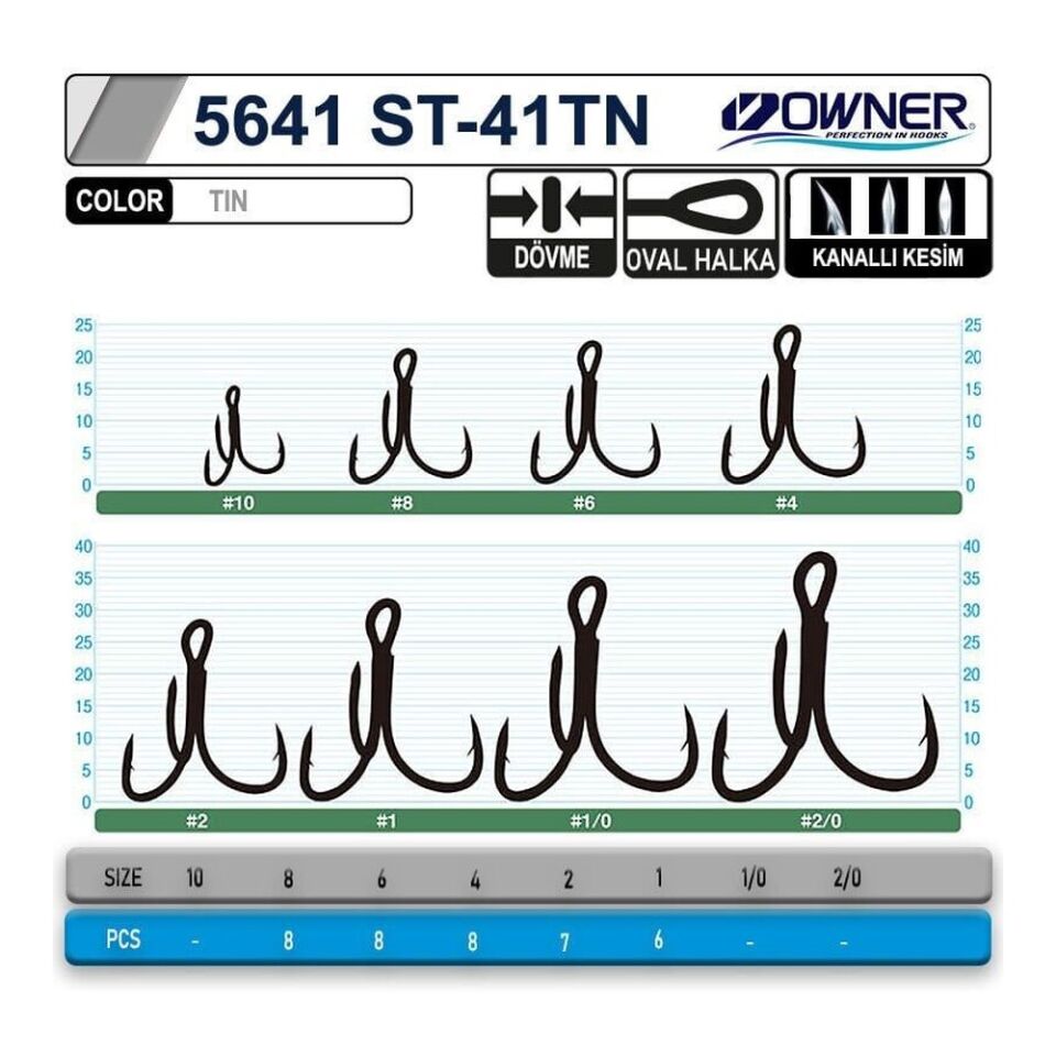 Owner 5641 ST-41 TN Üçlü İğne 8